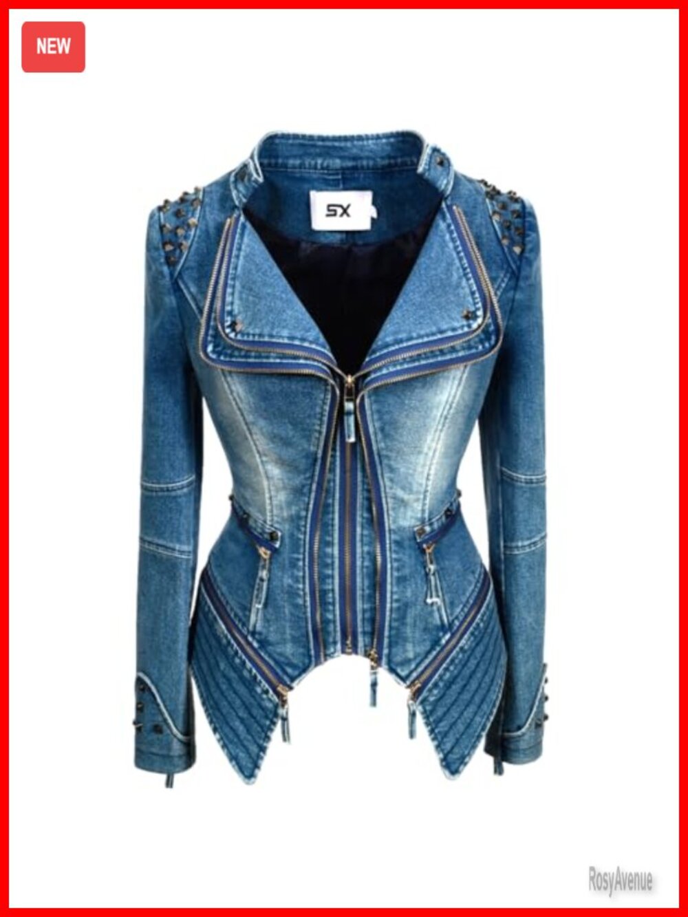 Faux Leather Jacket Zipper Moto Biker Motorcycle Outwear